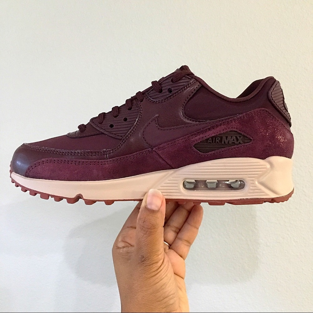 Women’s Nike Air Max 90 PRM Burgundy Crush - Picture 5 of 8